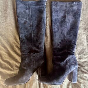 Sam Edelman Black Suede Heeled Boots